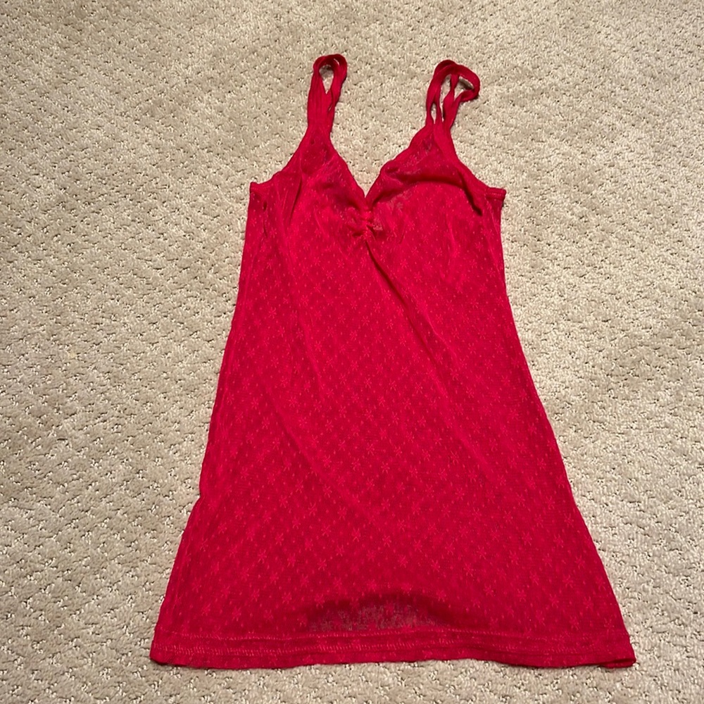 Hollister See Through Pink Tanktop